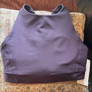 Athleta Dark Purple High-Neck Sports Bra Size Small D-DD